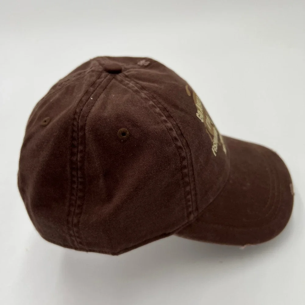 Go Away I'm Fishing Everglades National Park Brown Distressed Snapback Hat‎ Cap